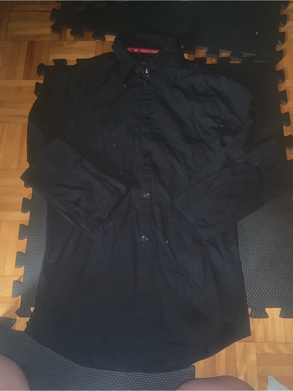 Armani classicBlack Button-Up Shirt
